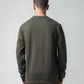 Olive Green Sweatshirt with Floral Chest Embroidery for Men 