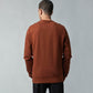Crew Neck Brown Sweatshirt with Engyne' Embroidery for Men
