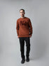 Crew Neck Brown Sweatshirt with Engyne&