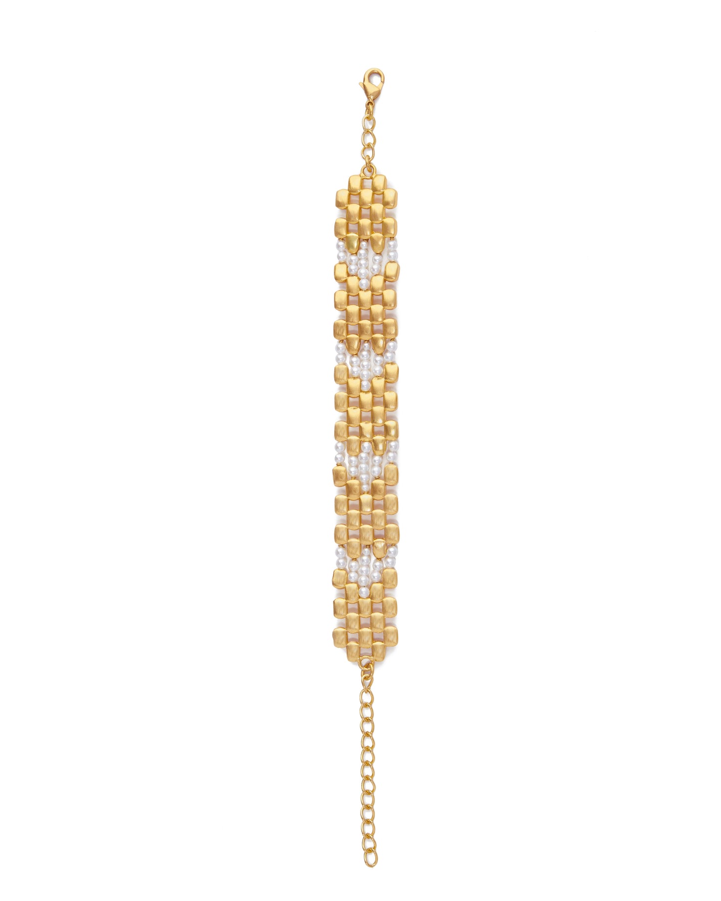 Pearly Golden Cutout Bracelet