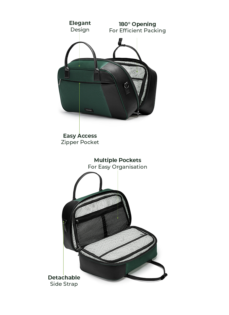 City Explorer Combo | Green | Duffle+TechKit+Packing Cube