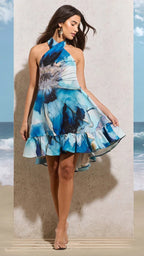 Ocean Breeze Halter Neck Dress De Novoo