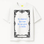Rebel Heart Card Round Neck Printed White T-Shirt FLYAF