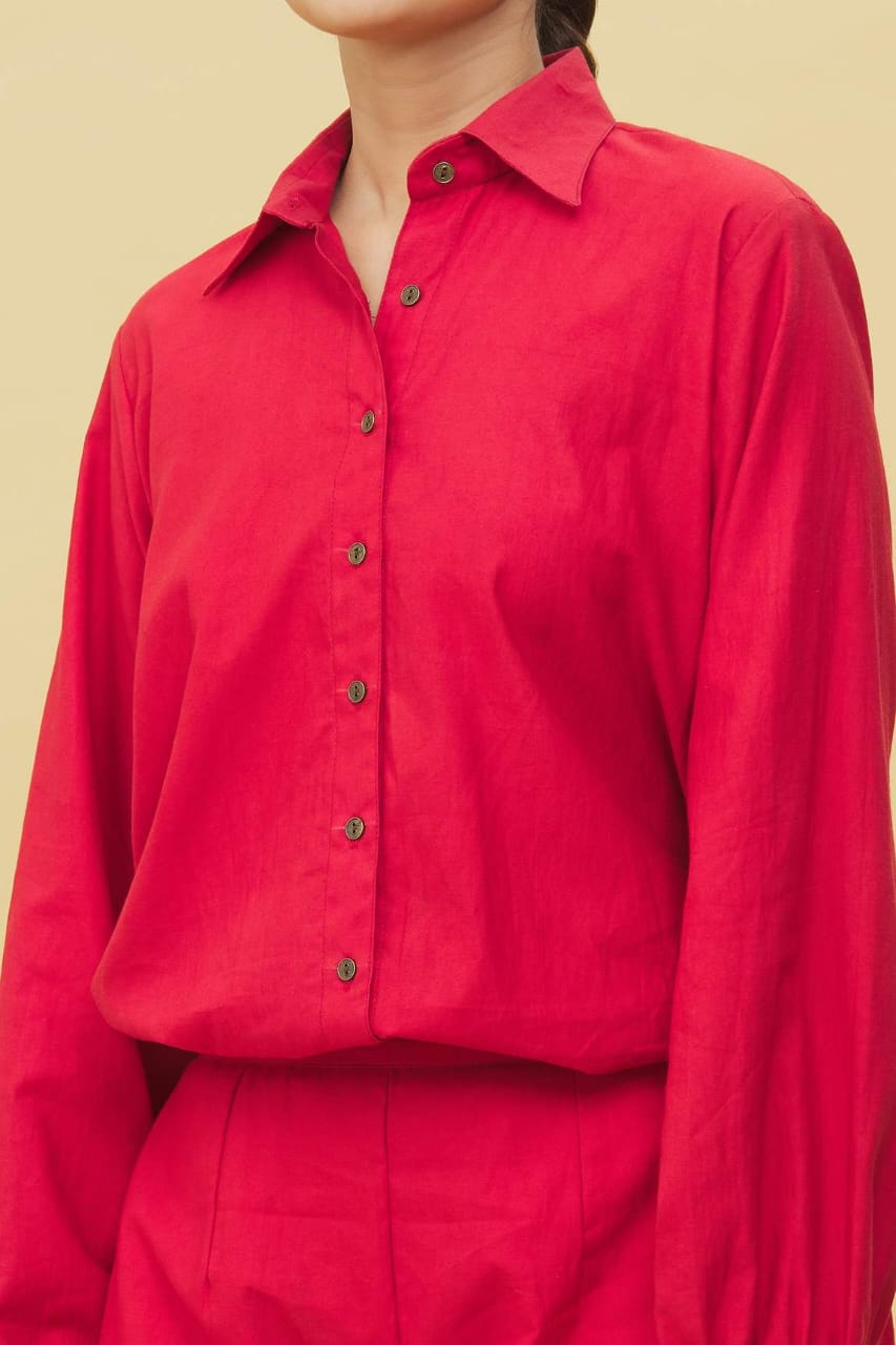 Stylish Summer Red Co Ord Set