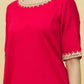 Beautiful Red Embroidered Suit