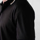 Tencel Stretch Polo in Jet Black