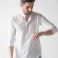 Ripple button up Crisp white Shirt
