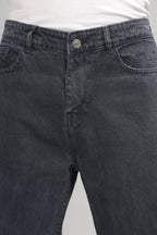 Plain Baggy Dark Grey Jeans