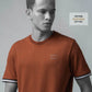 Supima Cotton Lycra Piqué Brown T Shirt Men