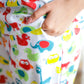 Colorful animal print cotton night suit co-ord set with playful bird and animal designs