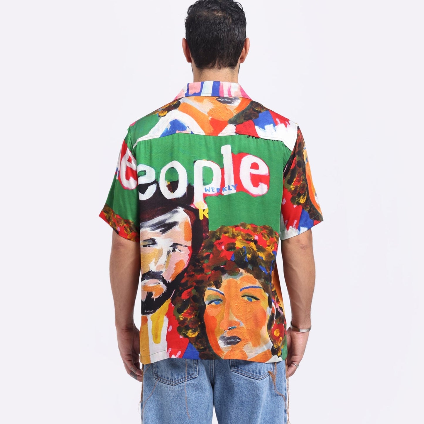 Stylera art print casual shirt featuring vibrant colors and artistic designs, perfect for a trendy look.