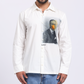 Stylera art print casual shirt men featuring a unique graphic design on a white long sleeve shirt