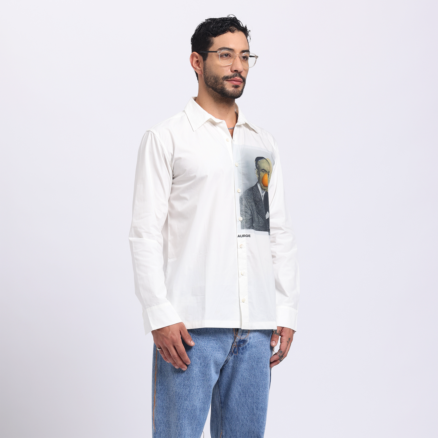 Stylera art print casual shirt men featuring a unique design and button-up style