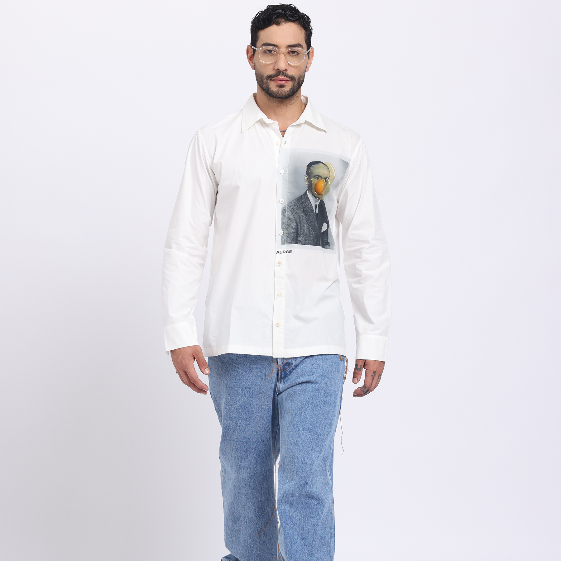 Stylera art print casual shirt men with unique graphic design and relaxed fit for stylish outfits