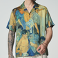 Stylera artisan print short sleeve shirt featuring a vibrant artistic design and relaxed fit