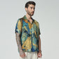 Stylera artisan print short sleeve shirt featuring vibrant artwork and a relaxed fit for summer style