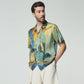 Stylera artisan print short sleeve shirt featuring colorful artwork for a stylish summer look