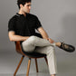 Tencel Stretch Polo in Jet Black