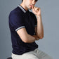 Tencel Stretch Polo in Deep Blue and Contrast trims
