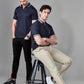 Tencel Stretch Polo in Deep Blue and Contrast trims
