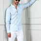100% Linen Soft Touch Baby Blue Shirt