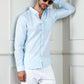 100% Linen Soft Touch Baby Blue Shirt