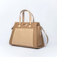Beige luxury handbag for women by Stylera with dual handles and a chic design