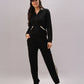 Stylera Black Co-ord Set for Women featuring zip-up jacket and matching joggers