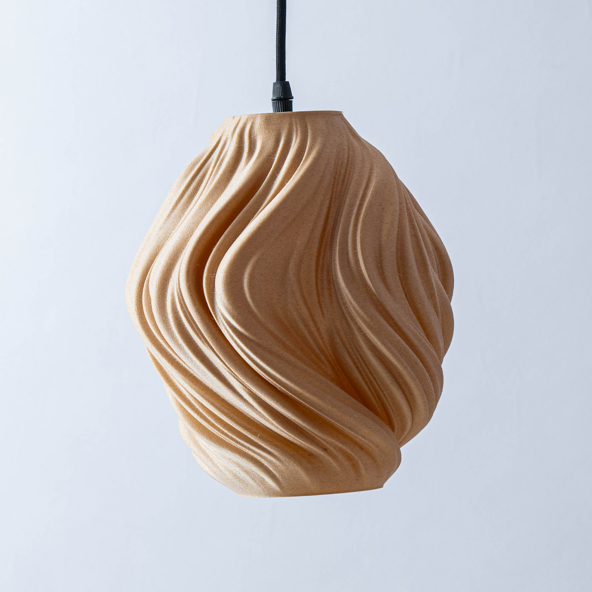 Sozori Premier Black Hanging Lamp for Living Room with a Unique Twisted Design