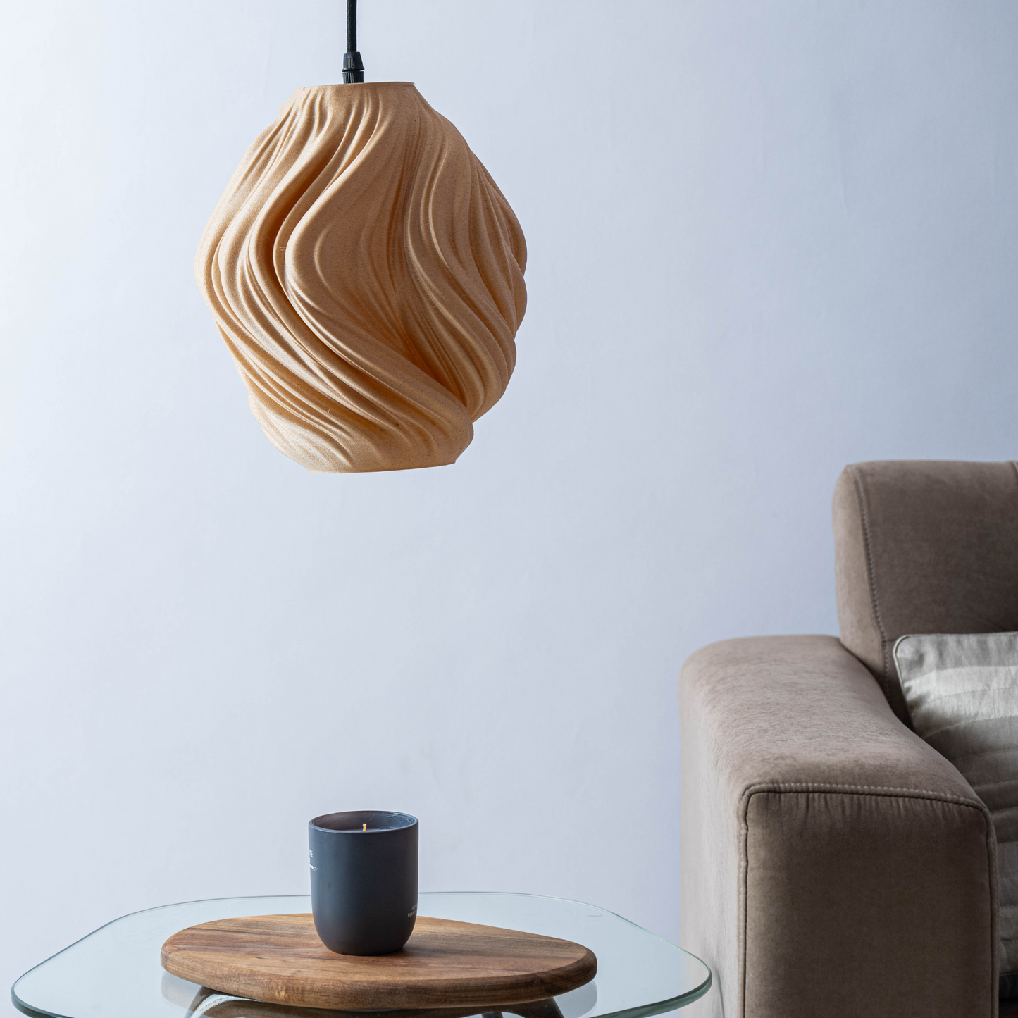 Sozori Premier Black Hanging Lamp for Living Room with Elegant Swirling Design