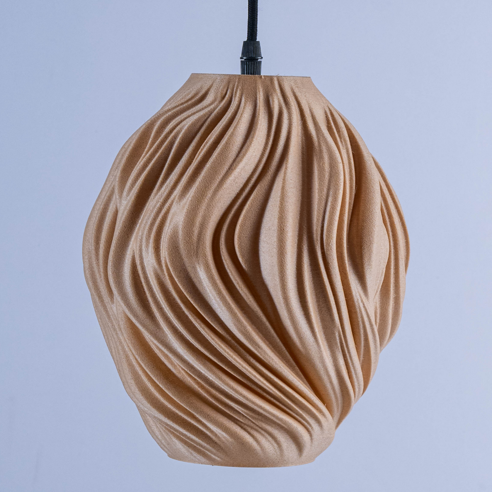 Sozori Premier Black Hanging Lamp for Living Room with Modern Twisted Shade Design