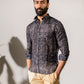 Stylish black silk oxford shirt for men from Stylera with a modern design
