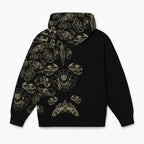 Fractured Pulse Printed Black Zipper Hoodie FLYAF