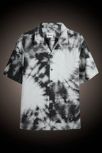 Black And Grey Tie And Dye Slim Fit Shirt