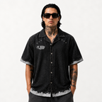 Black Advisory Denim Shirt