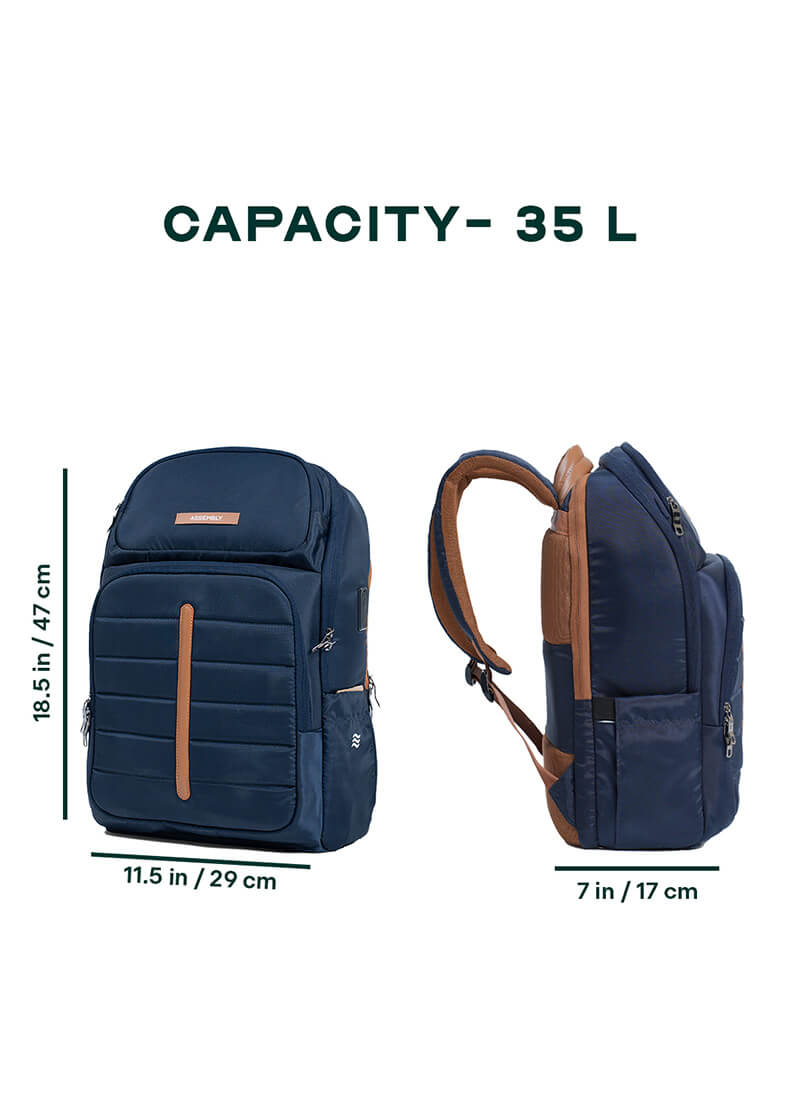 Odyssey Backpack | Navy Blue | Everyday Laptop Backpack