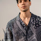 Men's boho bandana silk shirt for men featuring a stylish paisley pattern and relaxed fit