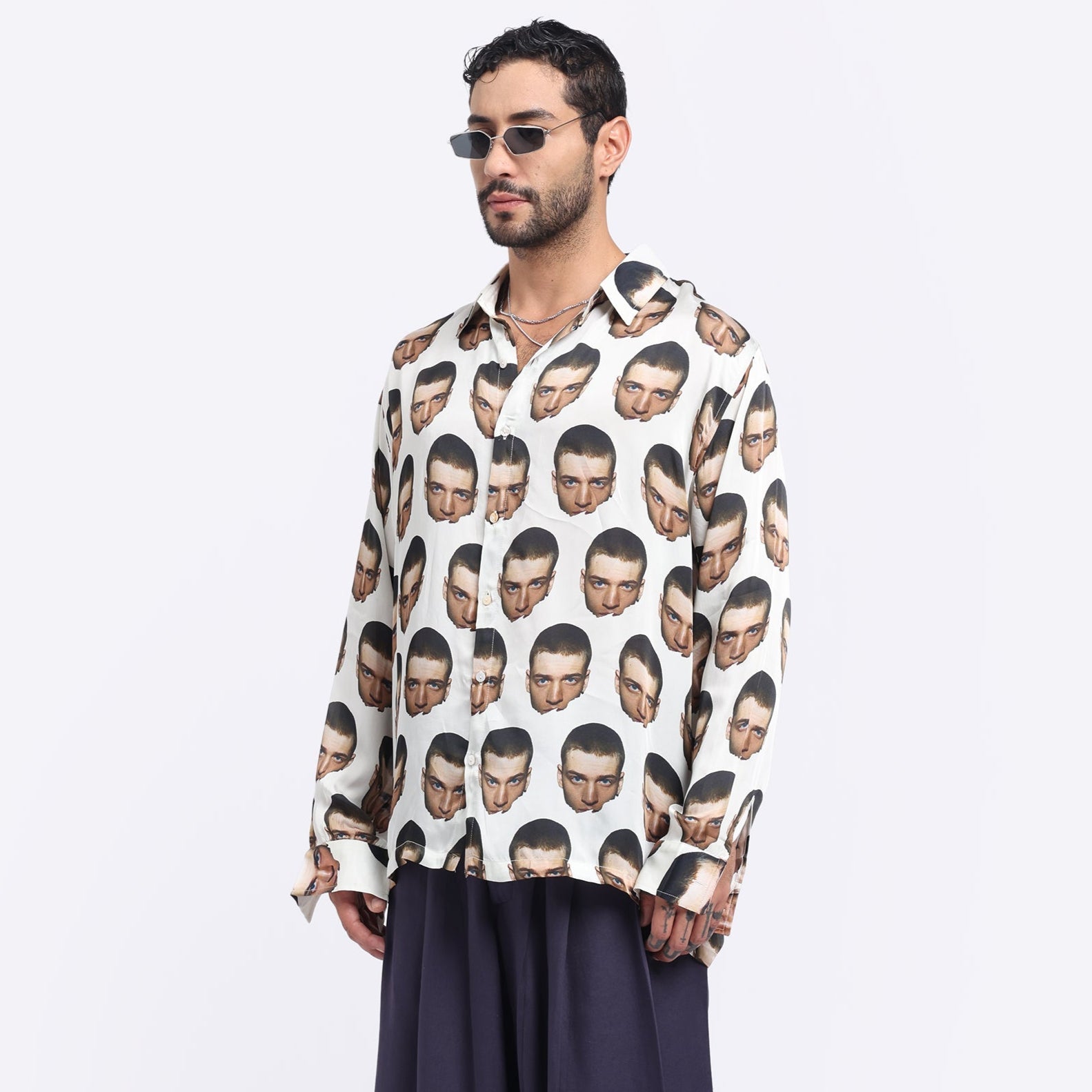 Stylera bold print casual shirt featuring a unique graphic design and premium fabric for a trendy look