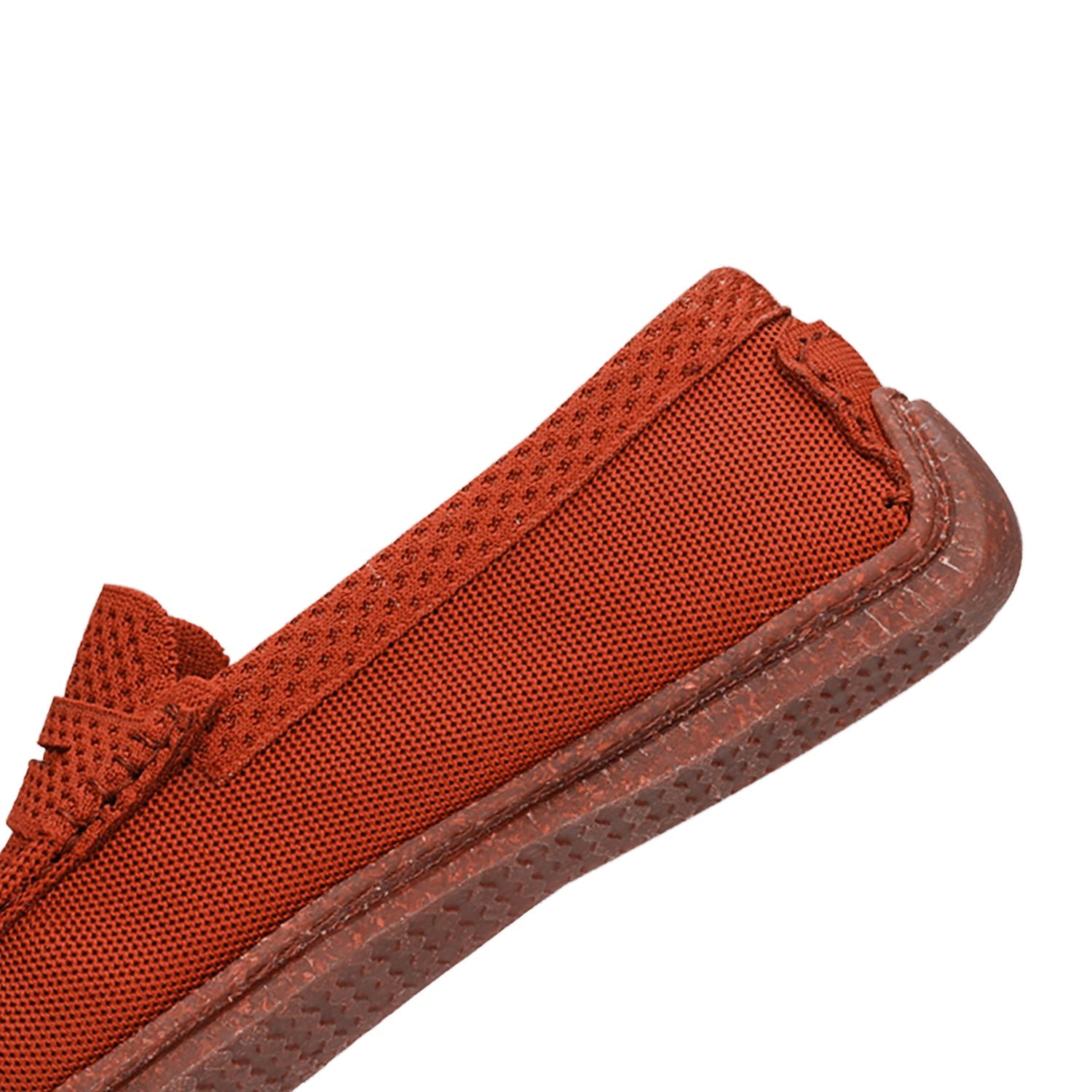 Brown casual loafers men's shoes from Stylera with breathable mesh design for comfort