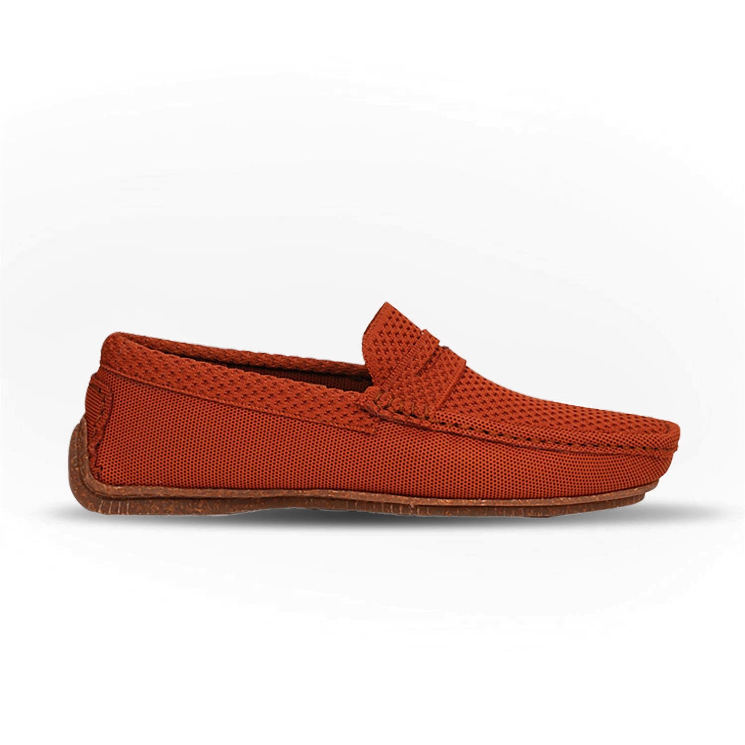 Stylish brown casual loafers men's shoes with breathable design and rubber sole for everyday wear