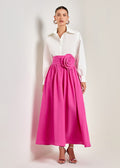 Fuchsia Rose Maxi Skirt De Novoo