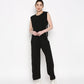 Casual black pants and top set by Stylera, featuring a sleeveless top and wide-leg trousers