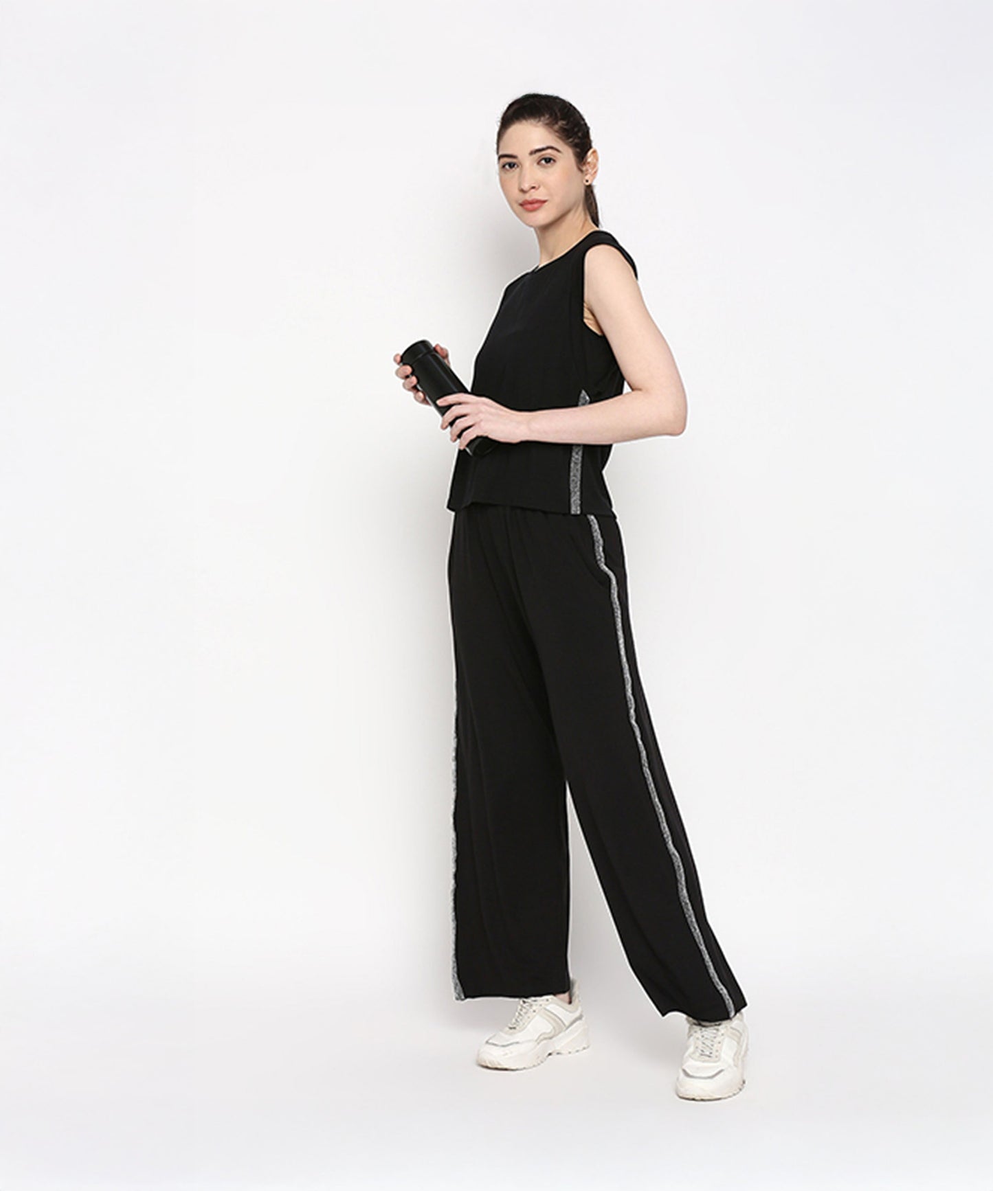 Stylera casual black pants and top set with stylish design for comfortable everyday wear