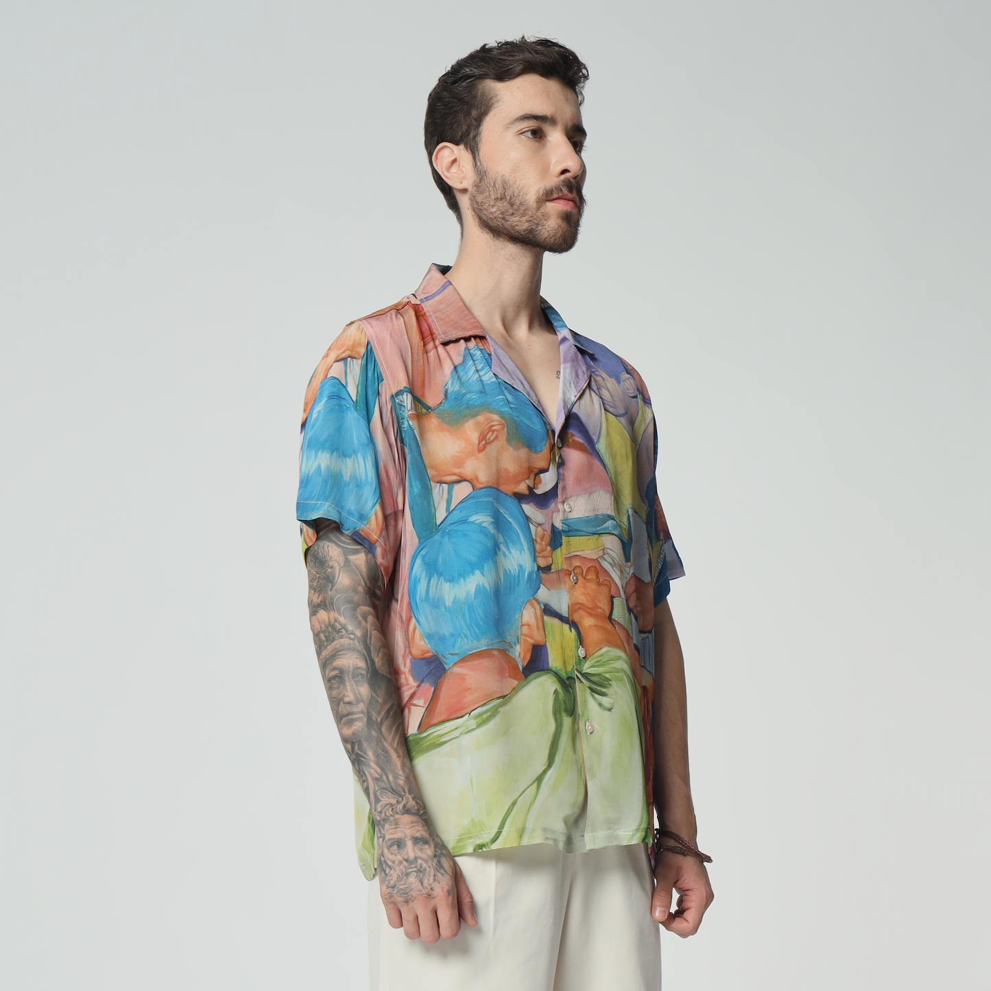 Stylera colorful casual fashion shirts for men featuring vibrant artwork and a relaxed fit