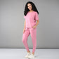 Stylera Casual Pink Lounge Wear for Women featuring a comfortable top and pants design