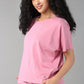 Stylera casual pink lounge wear for women featuring a comfortable short sleeve top and matching pants