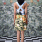 Stylera casual sleeveless dress floral with crossed back straps knee length multicolor print