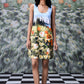 Model wearing Stylera casual sleeveless dress floral with scoop neck field print above knee length
