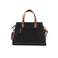 Charcoal caramel handbag with stylish design and dual handles for versatile use