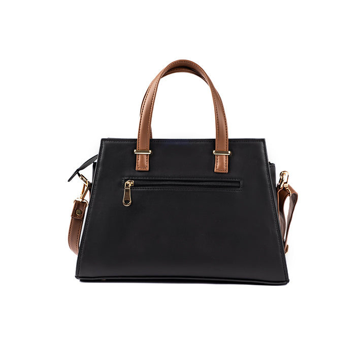 Charcoal caramel handbag with stylish design and dual handles for versatile use